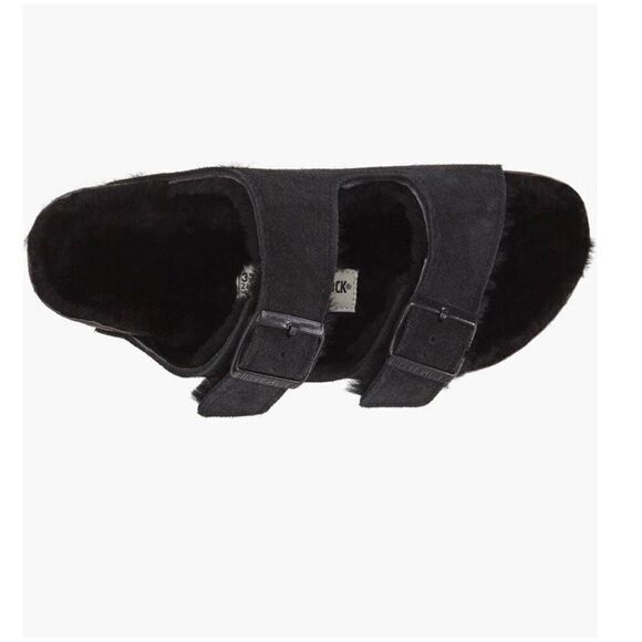 Birkenstock | Arizona Shearling Slide Sandals - Picture 3 of 8